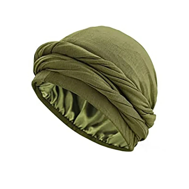 Unisex Turban Headwrap – Halo Turban, Durag & Chemo Hat with Satin-Lined Comfort