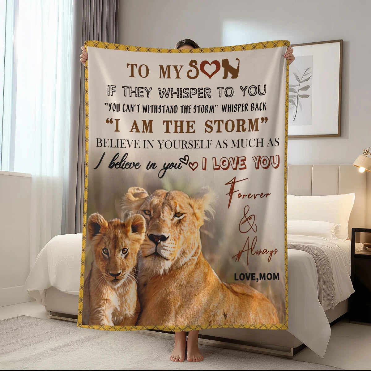 Blanket from Mom & Dad to Son – Soft Flannel Graduation & Birthday Gift