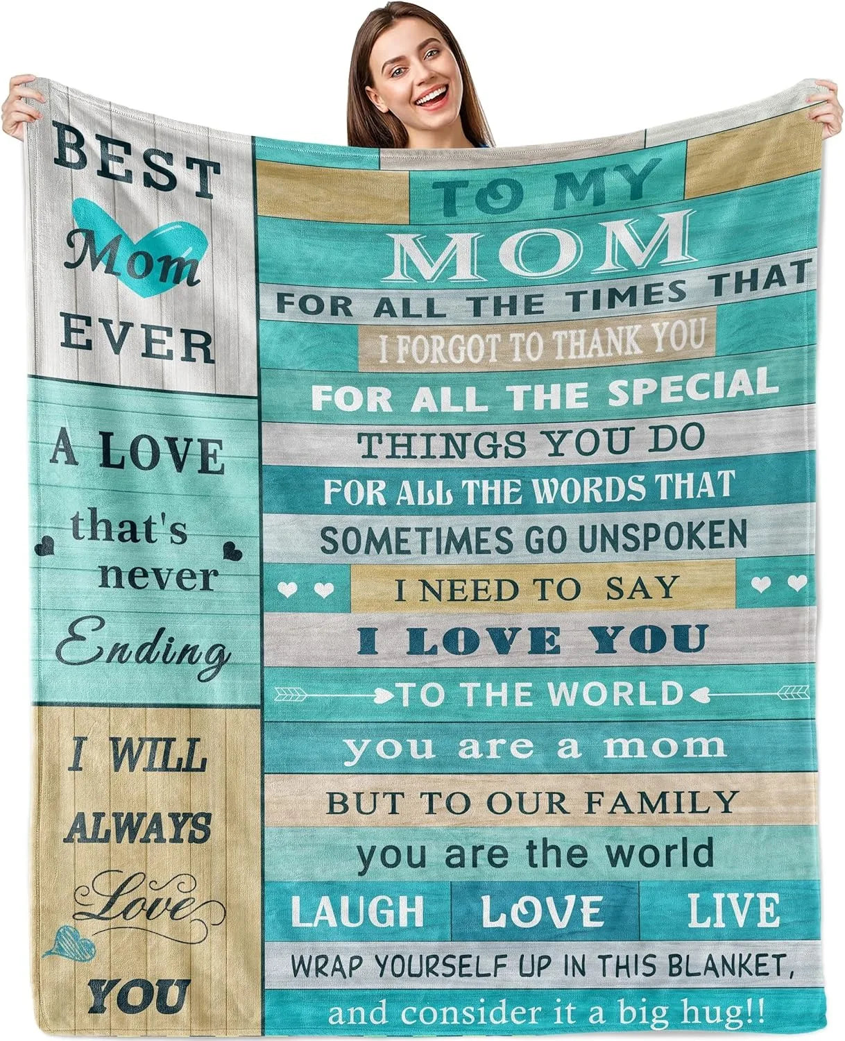 Best Mom Ever Blanket – “Remember I Love You Mum” Gift for Mom