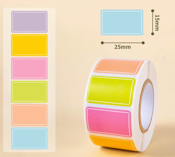 500 Color Coding Labels Stickers – Adhesive Rectangle Labels for Office & School