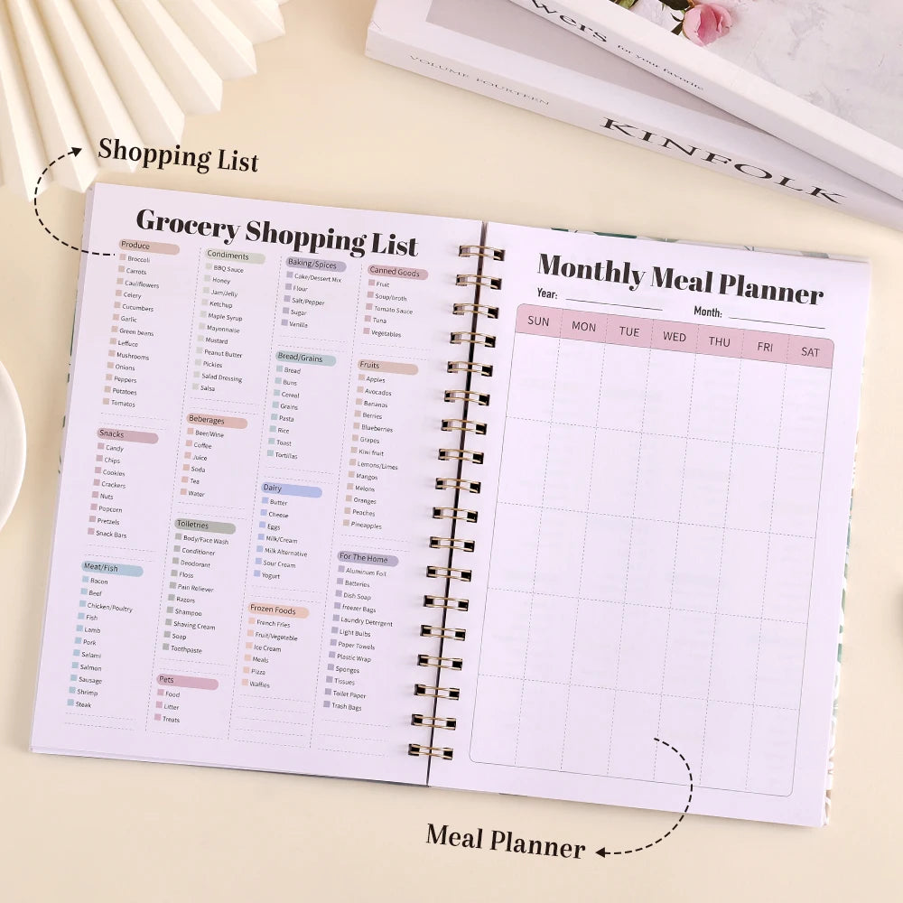 60-Sheet Undated Household Planner – Daily, Weekly & Monthly Cleaning Schedule