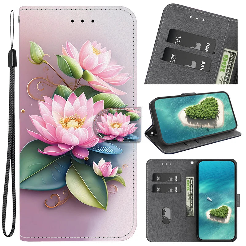 Leather Phone Case For iPhone 11 12 13 14 15 16 17 Pro Max XR 14 15 16 Plus 16e 17 Air Wallet Lanyard Cover