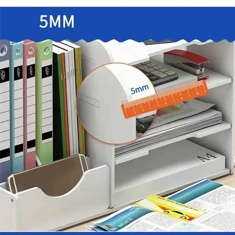 Magazine Holder Newspaper Rack Stationery Storage Box Desk Organizer for Document Letter File Tray Home Office School Supplies