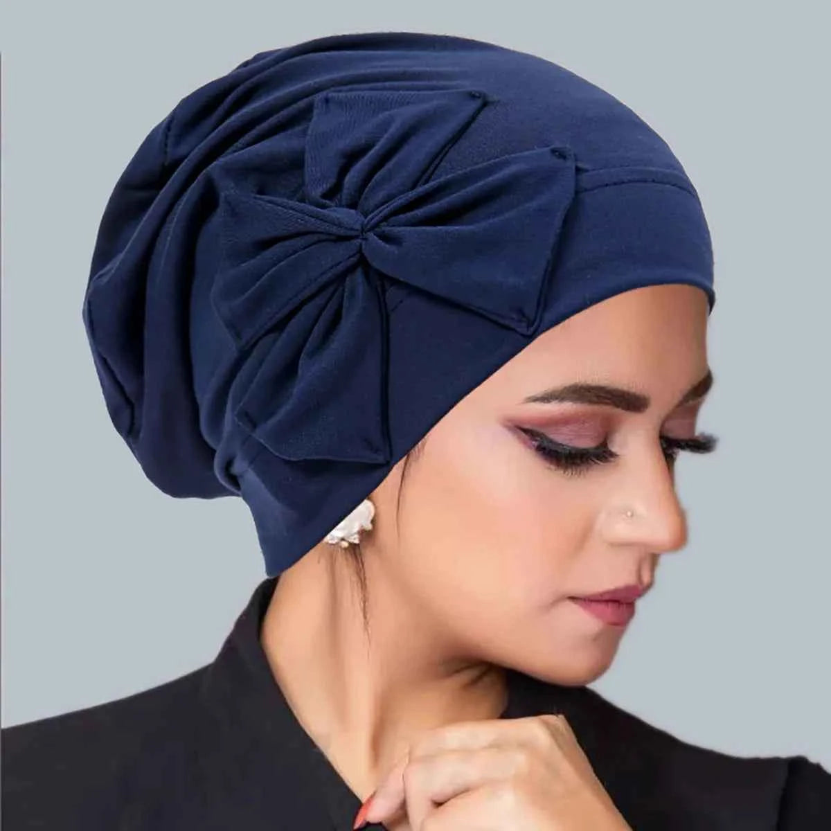 New Muslim Women Inner Hijab Hat Bowknot Turban Indian Bonnet Headscarf Beanies Hair Loss Head Wrap Chemo Cap Turbante Mujer