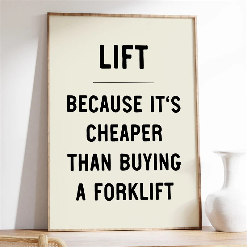 Exercise Is Medicine Poster Trendy Quote Prints Canvas Painting Motivational and Inspirational Wall Art Picture for Home Decor