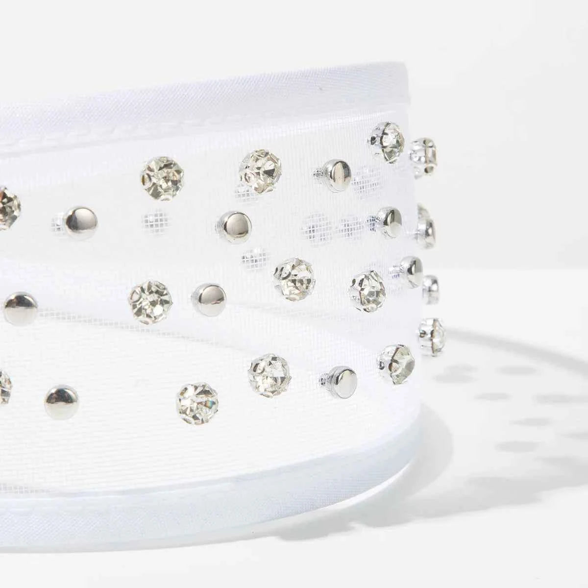 Pearl Headband Korean Fashion Simple Trendy Rivet Mesh Wide Headband for Women High-end Daily Versatile Hair Accessory