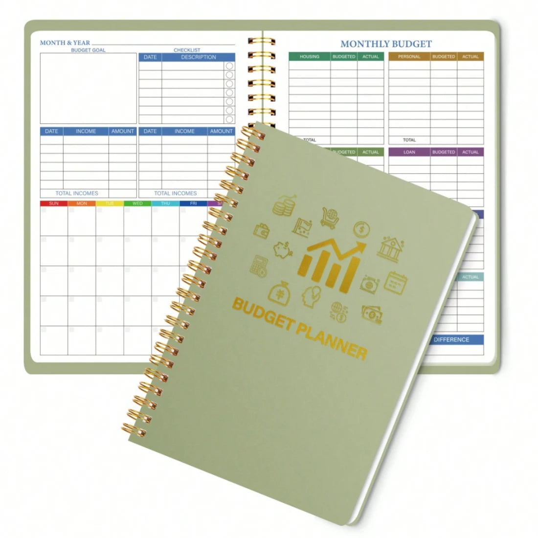 Monthly Budget Planner & Expense Tracker – Financial Organizer for 2025–2026