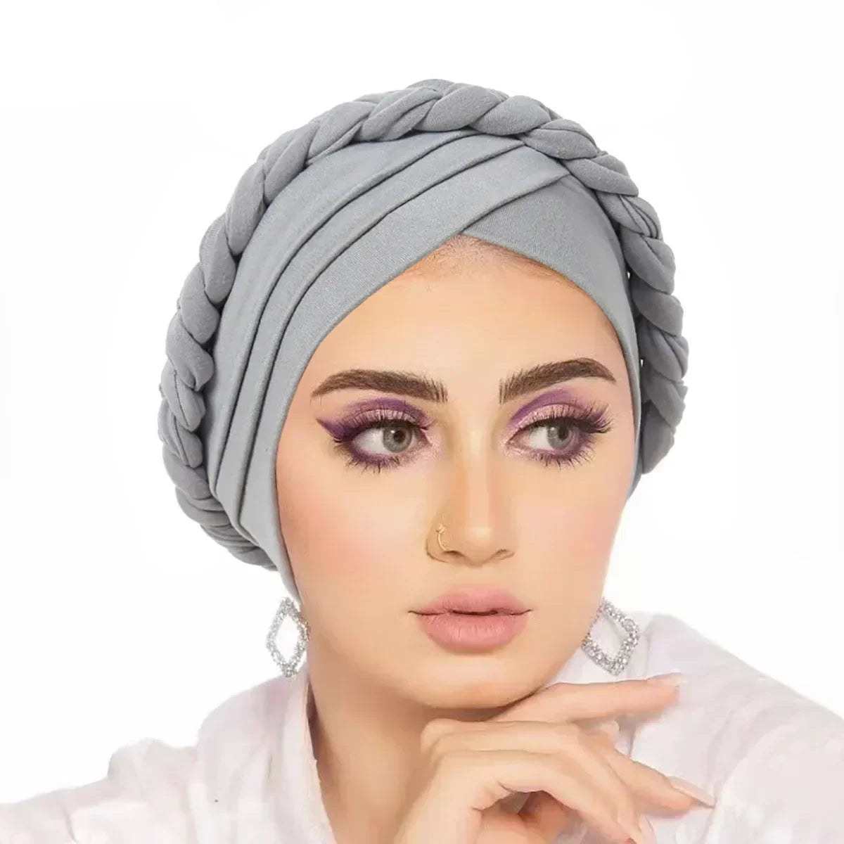 Women Sequin Knotted Turban Indian Hat Muslim Hijab Beanie Bonnet Hair Loss Headscarf Chemo Cap Headwear Bandanas Turbante Mujer - NamafadStore