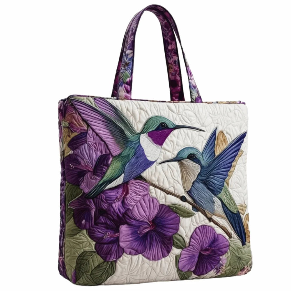 Vintage Quilted Tote Bag Lightweight 3D Printed Patterns Shoulder Bag Large Capacity Cotton Travel Handbag Women Accessory