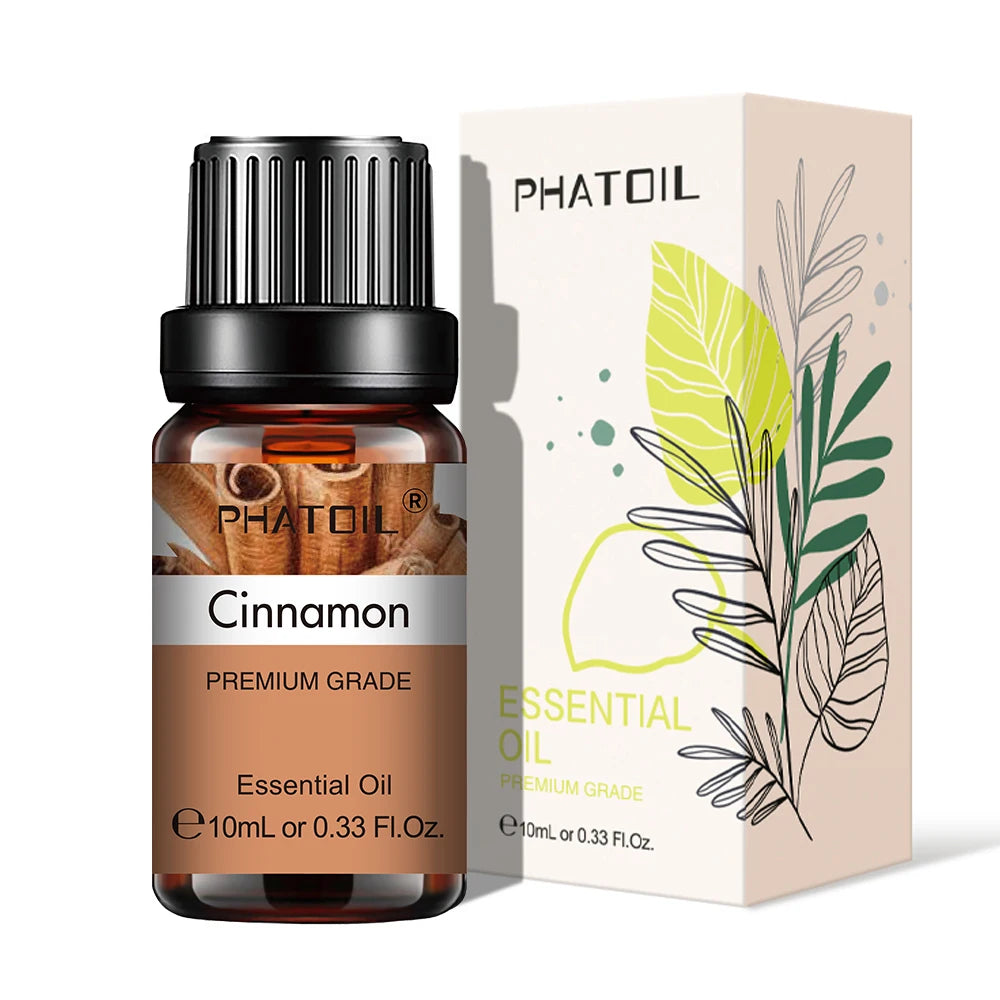 PHATOIL Natural Plant Essential Oil 10ml Eucalyptus Rose Lemon Bergamot Vanilla Peppermint 1PCS Aroma Essential Oil For Diffuser - NamafadStore
