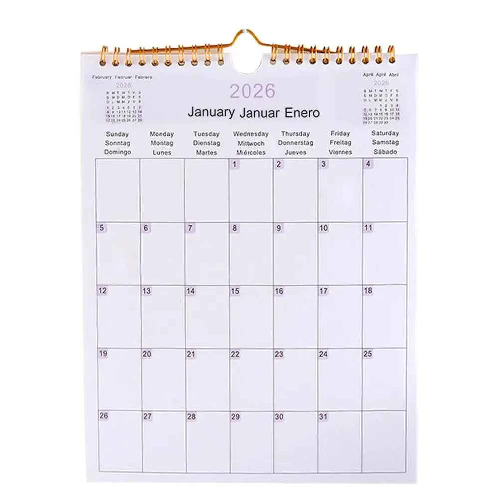 2025 Calendar 2025-2026 Calendar Planner Multilingual Coil Planner Agenda Organizer Scheduling For Home Office School Classroom