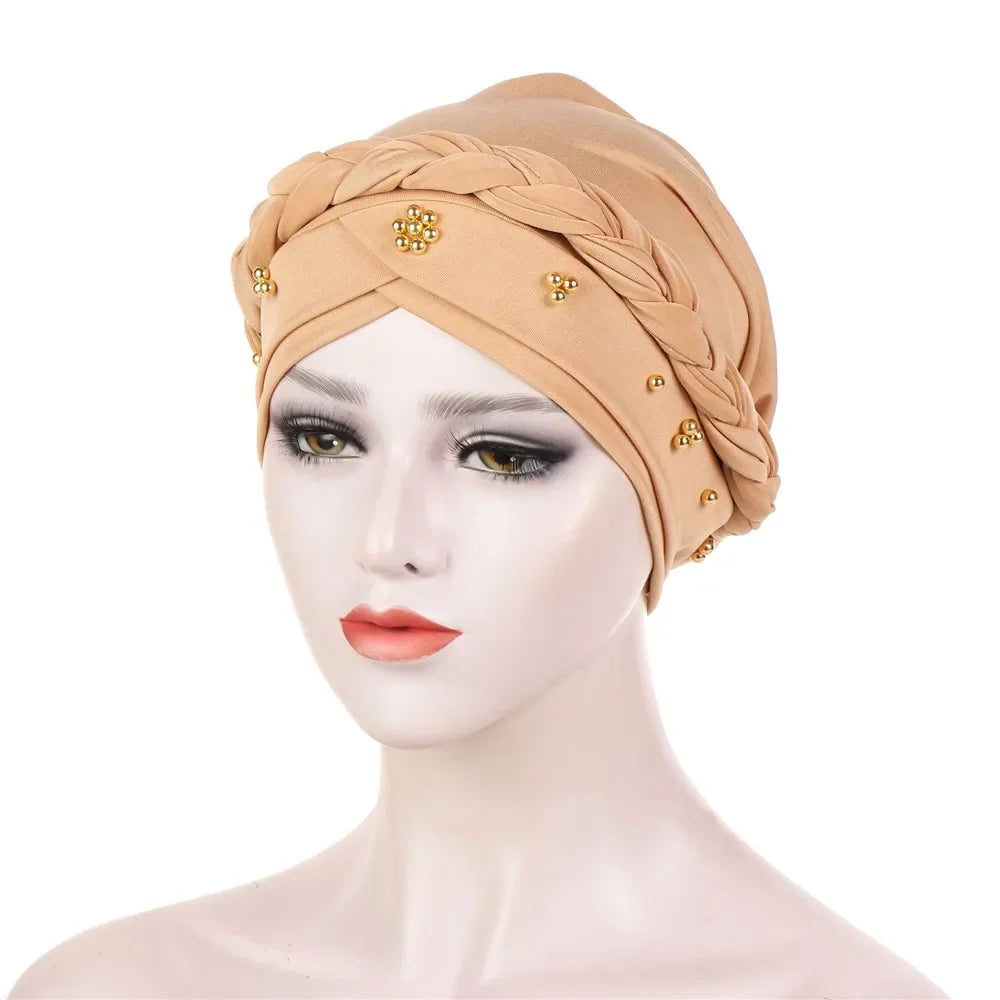 Women Muslim Braid Turban Hat for Cancer Chemo Hair Loss Cover Beanie Bonnets - Stylish and Comfortable