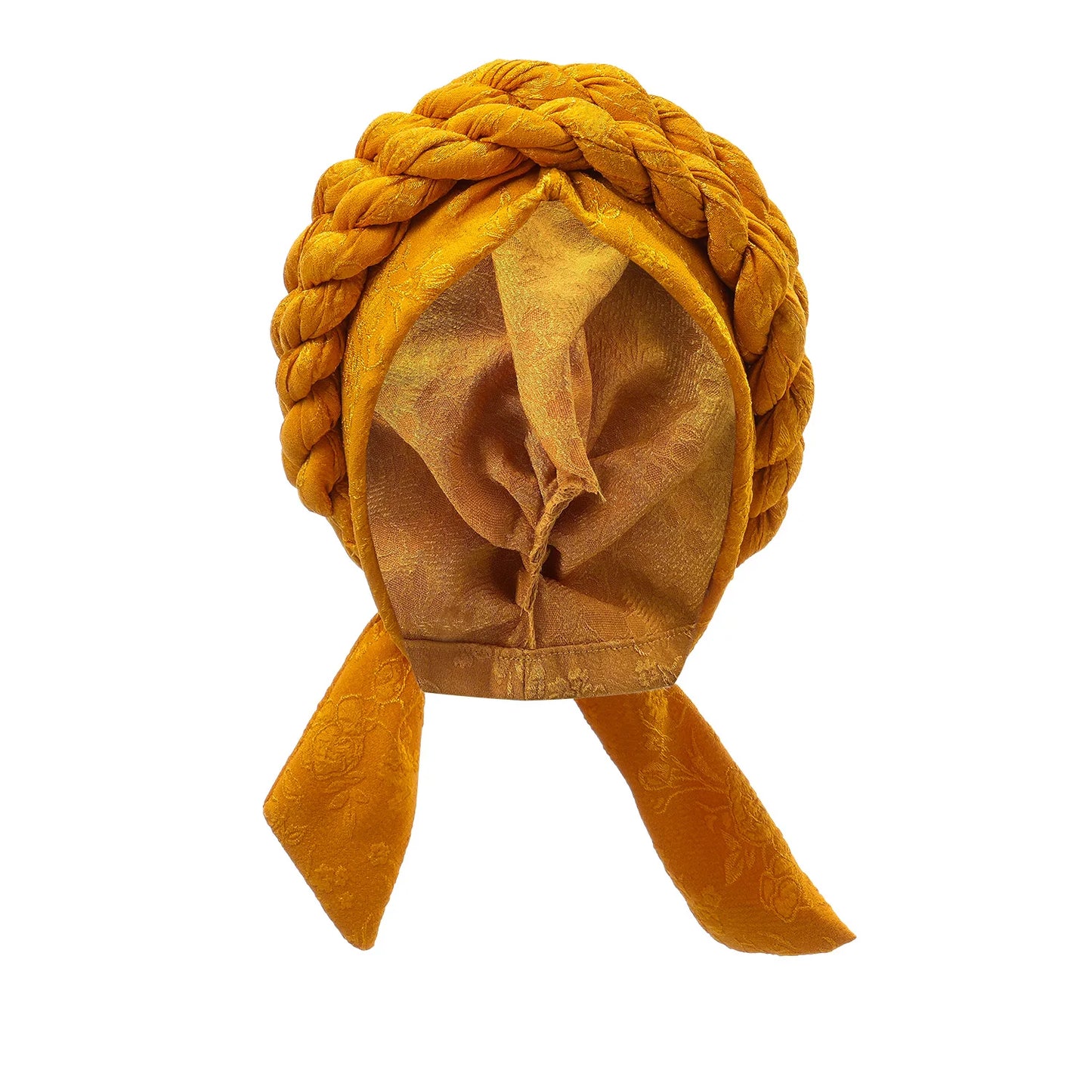 Solid Color Double Braids Turban Caps for Women Fashion Women Muslim Wrap Head Bonnet Headwear Braid Hat Turbante Mujer - NamafadStore