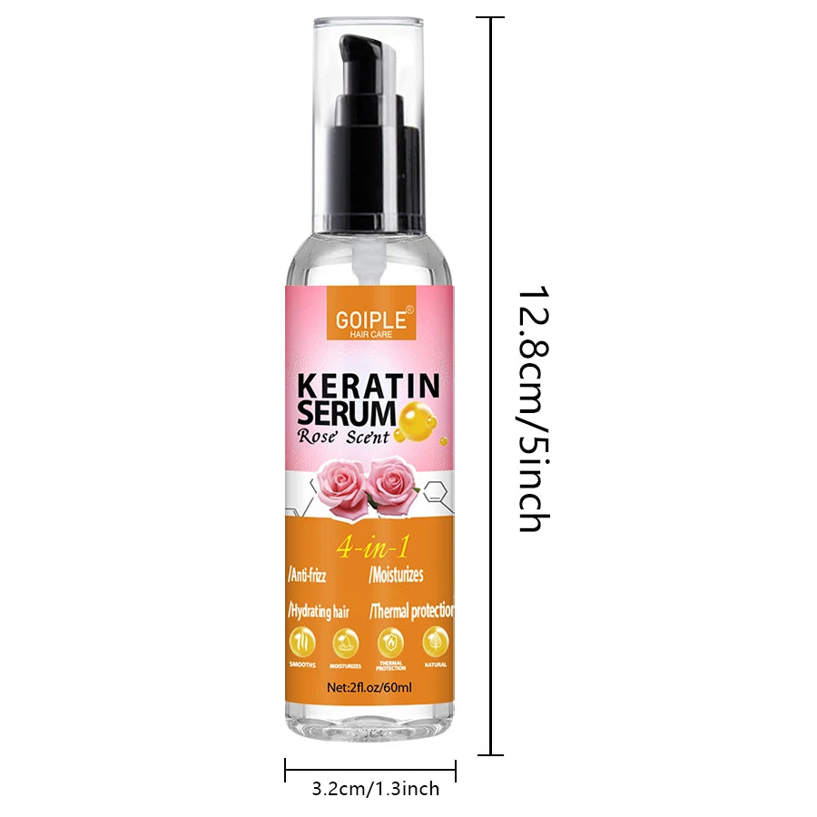 Keratin Protein Serum Repair Damaged Treatment Smooth Moisturize Curly Thermal Protector for Hair Care Conditioner Essence Oil