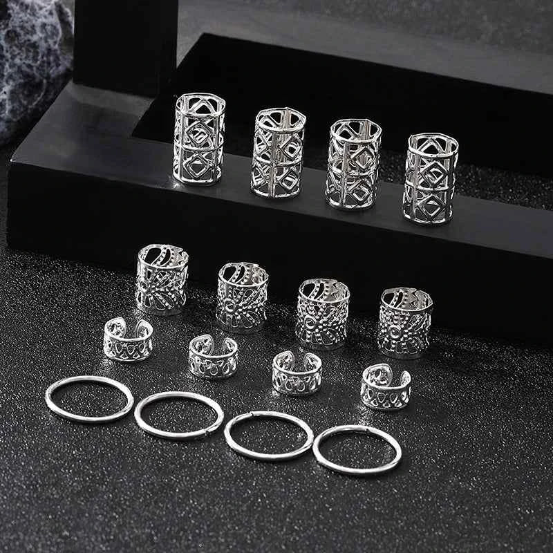 Dreadlock Hair Rings Adjustable Cuffs Clip Hair Braids Dirty Braids Bead Hairpin Hair Accessories Headwear For Women Girls