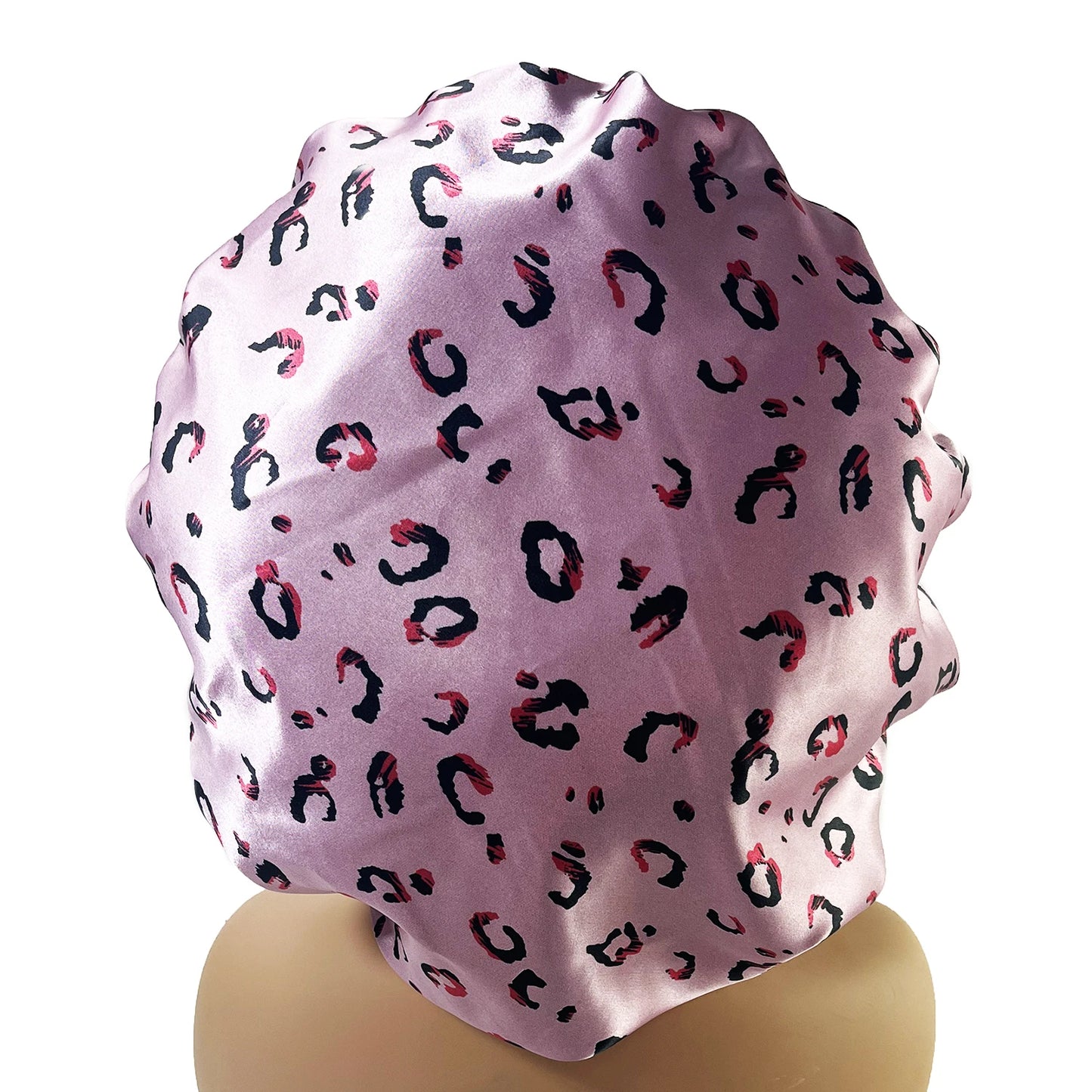 New Large Satin Bonnet Silk Night Sleeping Cap With Head Tie Band Bonnet Edge Wrap For Women Curly Braid Hair - NamafadStore