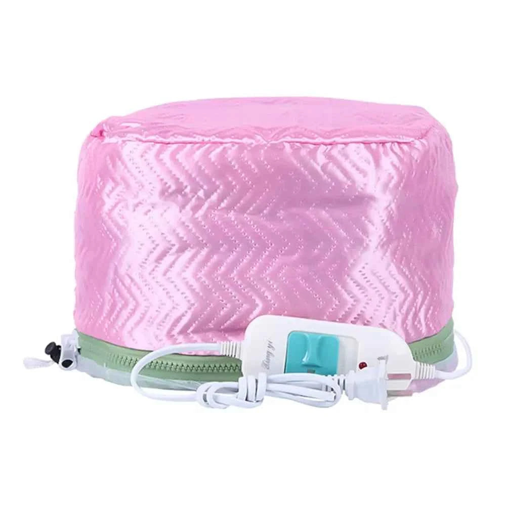 Bonnet Women Satin Cap Styling Tool Hair Thermal Treatment Steamer Protection Heated Care Helmet Adjustable Nourishing Baking