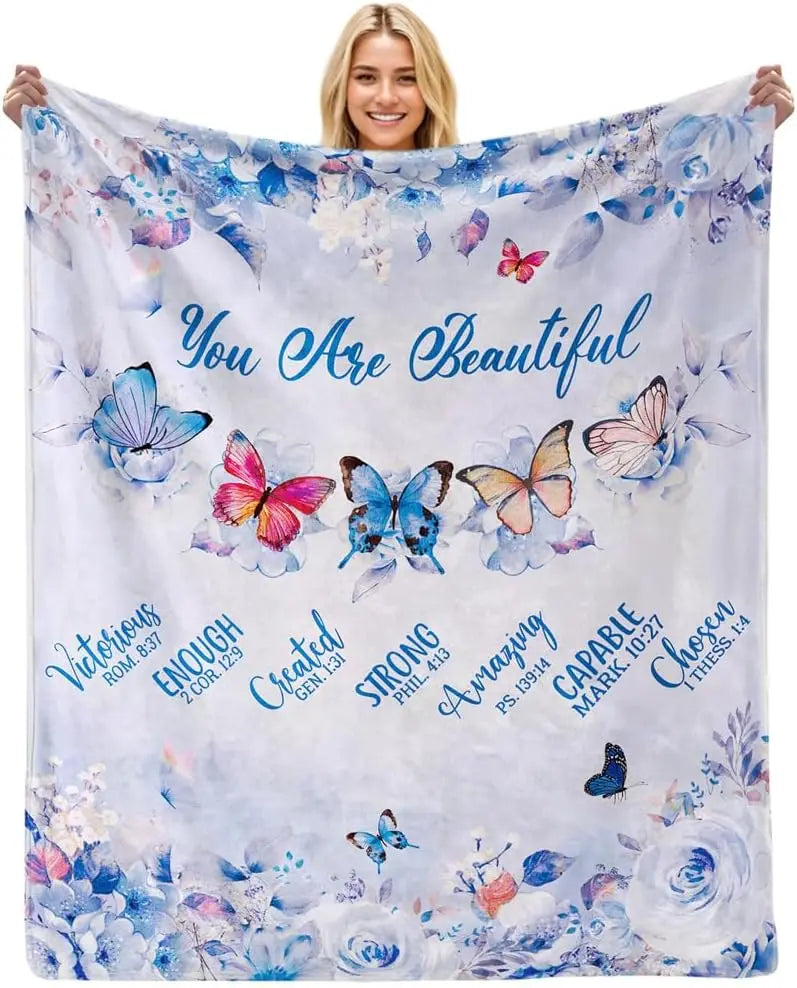 Child of God Christmas Blanket – Christian Faith Gift for Women & Godmother
