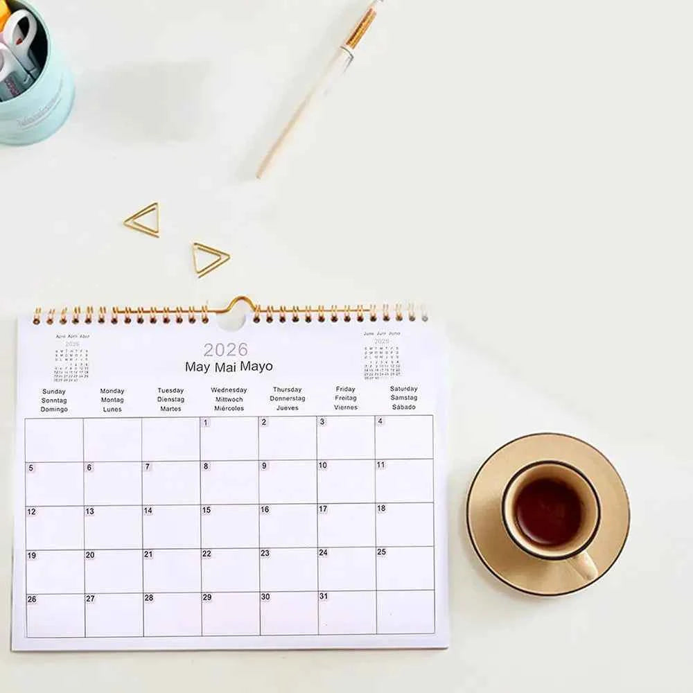 Calendar 2025 20252026 Calendar Planner Multilingual Coil Planner Agenda Organizer Scheduling For Home Office School Classroom