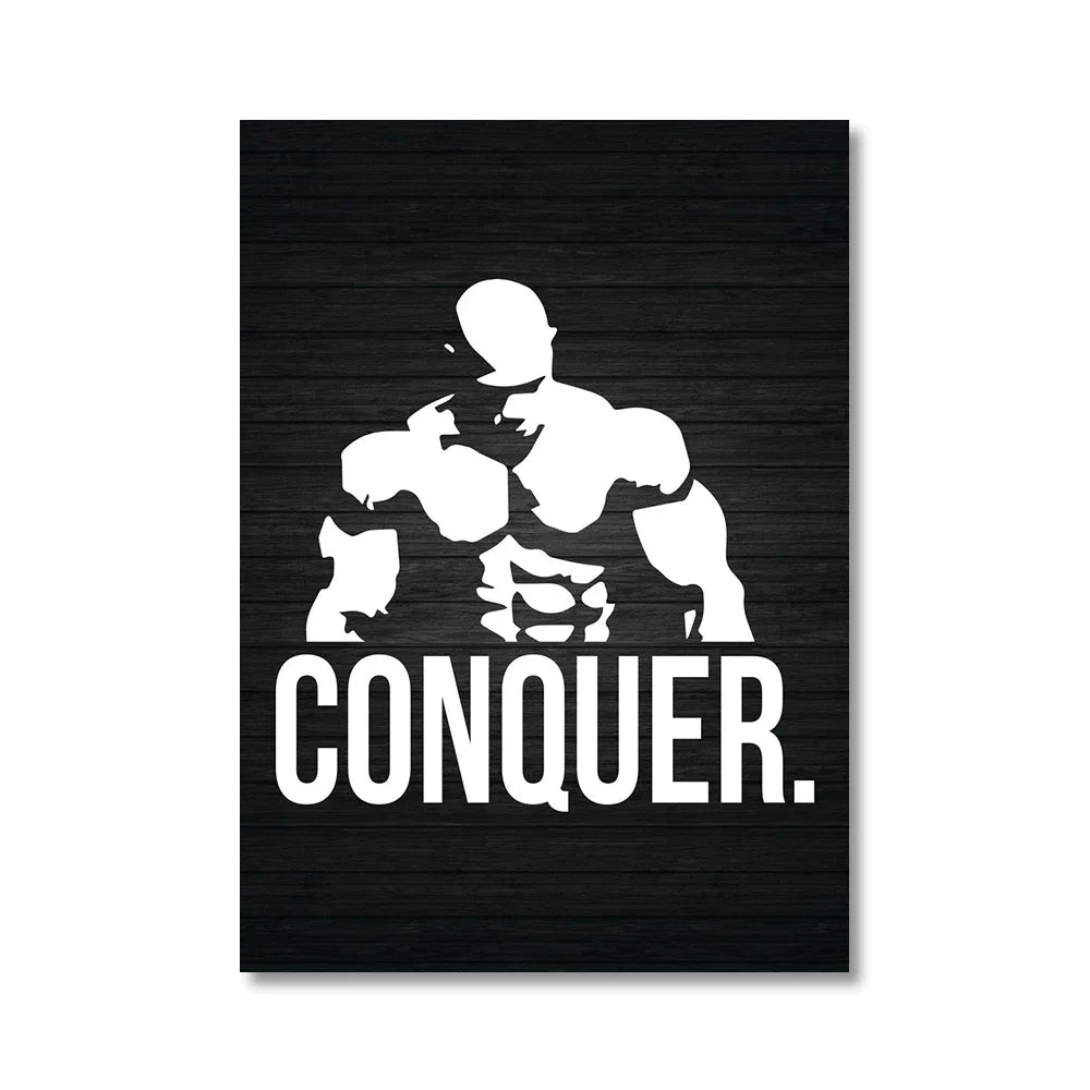 Office Decor Exercise Motivational Quote Minimalist Wall Art Print Canvas Painting Posters for Living Room Modern Home Decor