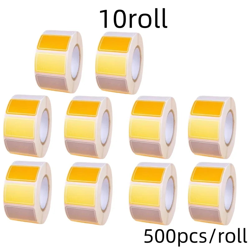500 Color Coding Labels Stickers – Adhesive Rectangle Labels for Office & School