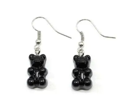 Gradient Candy Color Cute Acrylic Bear Dangle Earrings for Women Girls Gift Korean Fashion Animal Hook Earring Female Jewelry