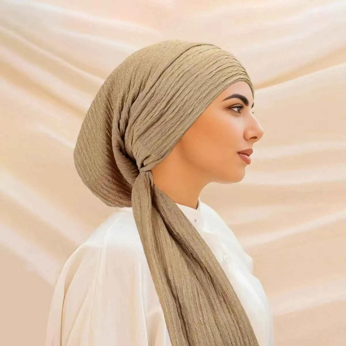Luxury Spring knot Turban Hat for Women Beanie Chemo Cap Muslim Headscarf Wraps Elegant Women Hair Cover Cap Bandana Headwear
