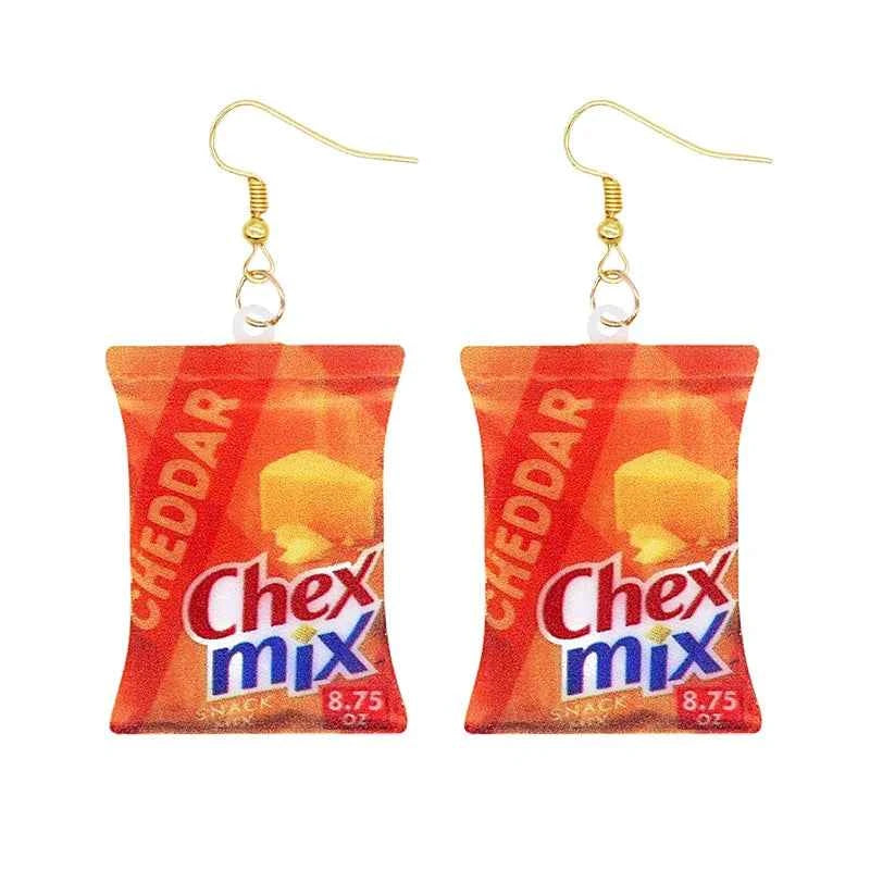 Earrings for Women Earrings Acrylic Cute Snacks Potato Chips Girls Foods Funny