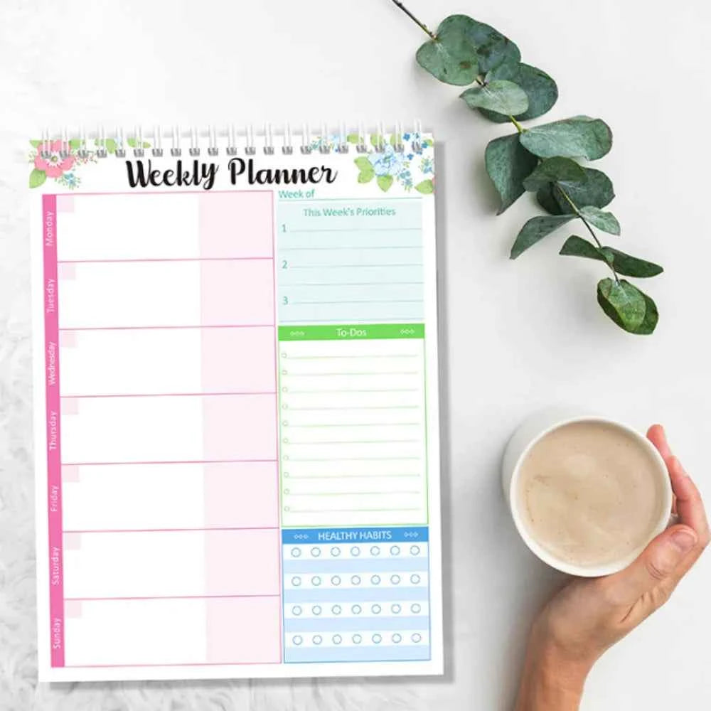 Wide To Do Planner Weekly Planning Notepad Schedules Stationery Weekly Meal Planner Pad Undated A5 Notebook Planner