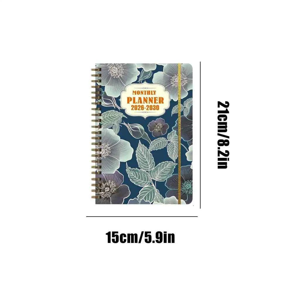 Coil Bound Monthly Planner 2026-2030 Long-Term Planning Datebooks Weekly And Monthly Planner For School Student Business