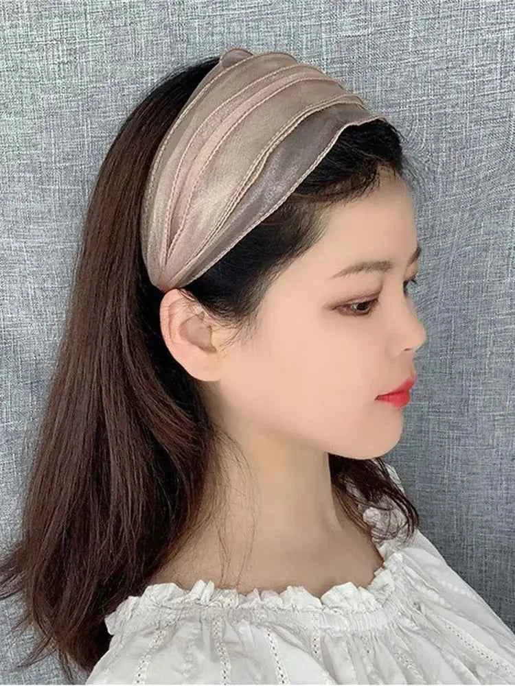 Wide Women Hairband Solid Lace Turban Solid Elastic Hair Bands Hair Accessories Headband for Women Girls Headdress Dropship Gift