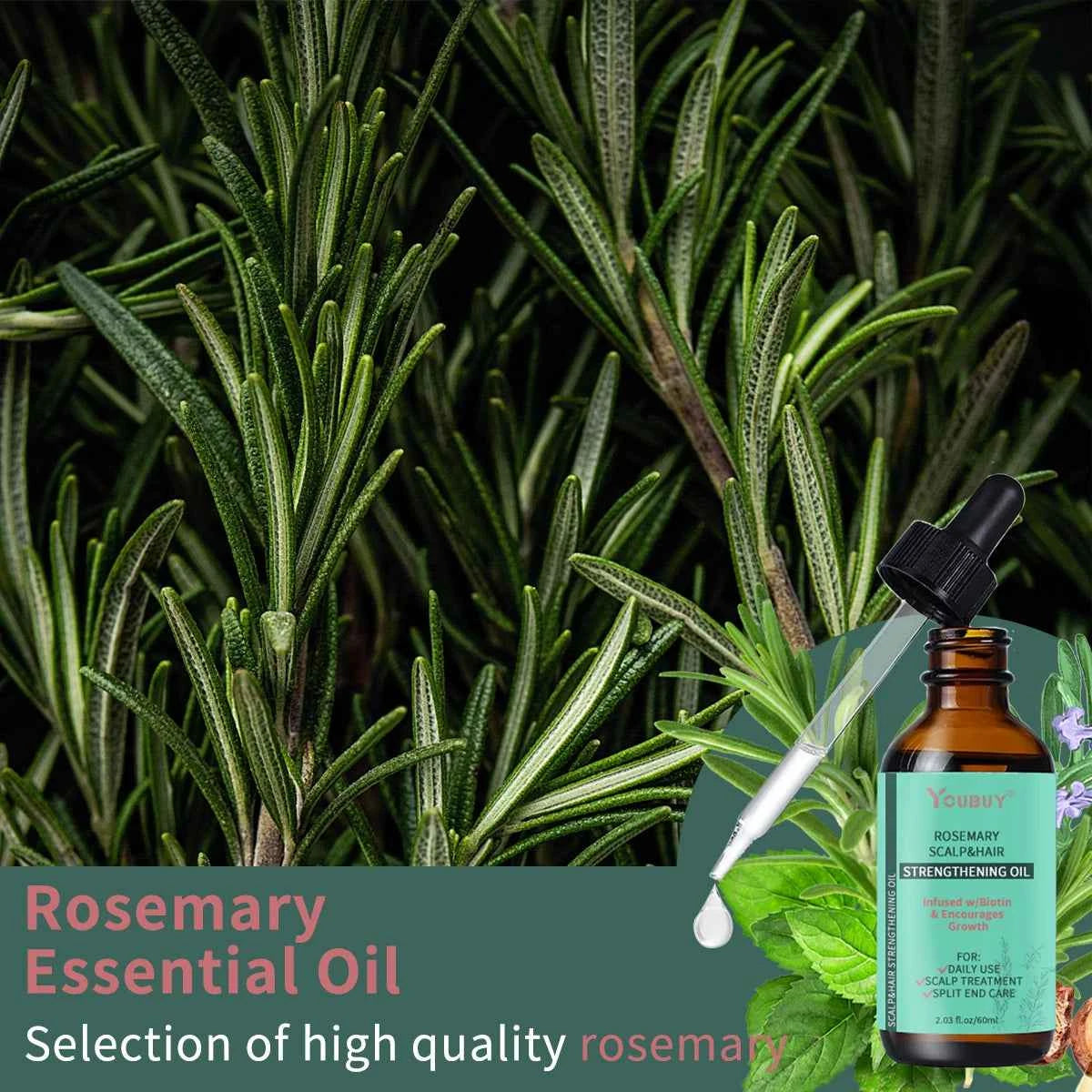oubuy rosemary hair care essential oil nourishes and repairs hair roots  improves restlessness  prevents hair loss  and solidifi - NamafadStore