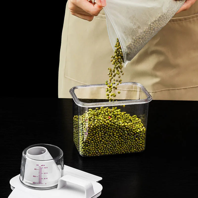 Airtight Food Storage Containers - Premium PP Plastic Canisters for Dry Goods, Grains Kitchen Pantry Organization Sealed Jars