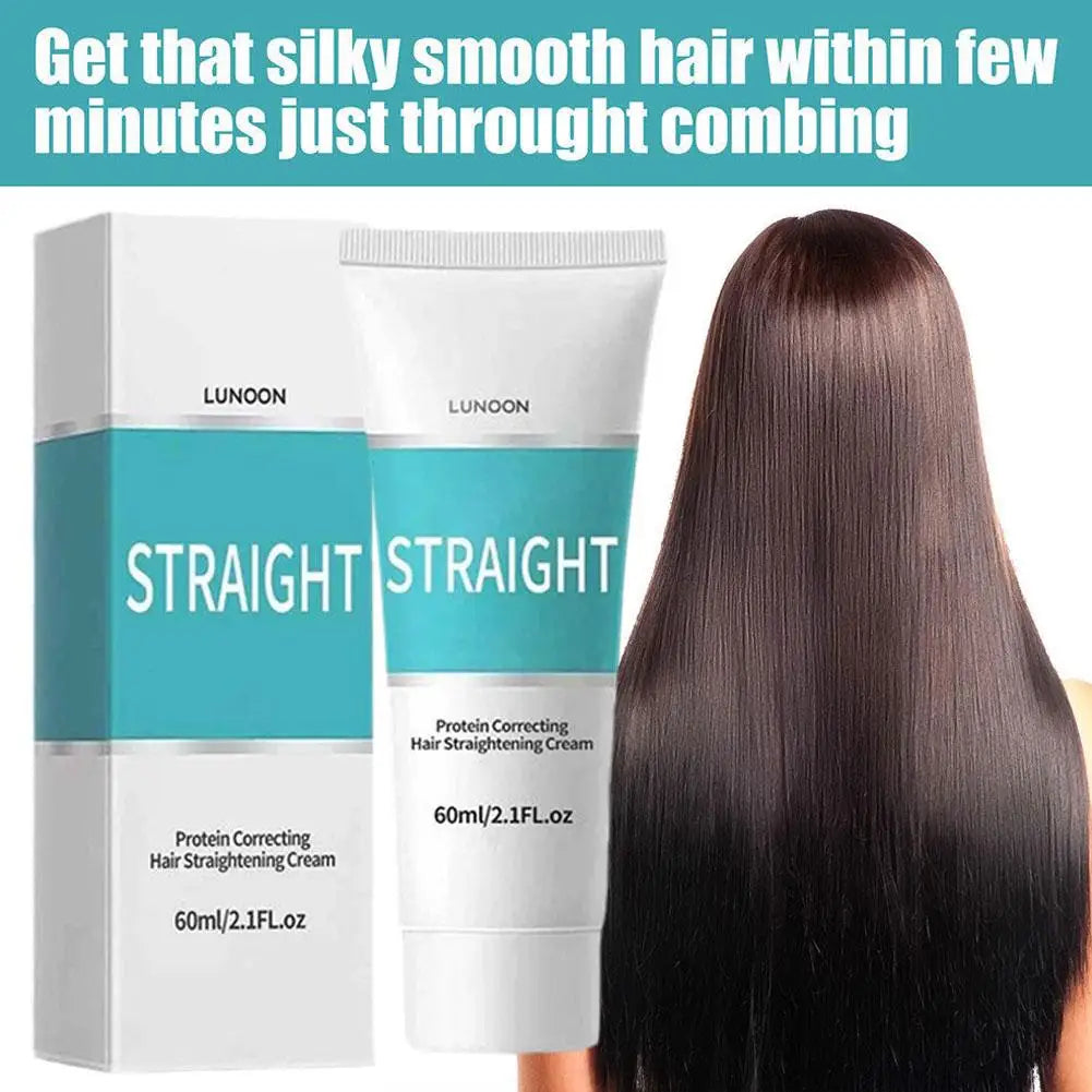 60ml Keratin Hair Straightening Cream Professional Damaged Treatment Faster Smoothing Curly Hair Care Protein Correction Cream - NamafadStore