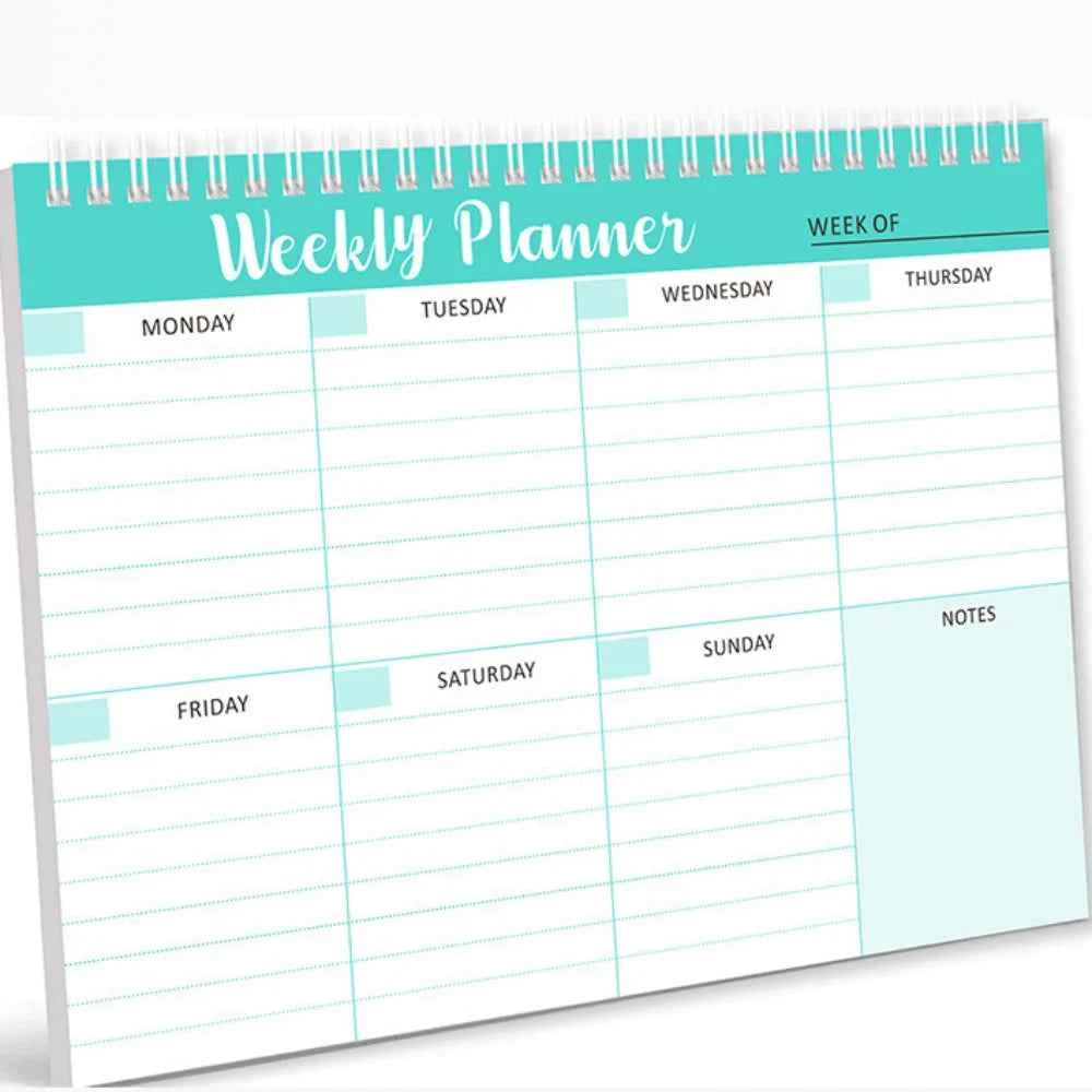Wide To Do Planner Weekly Planning Notepad Schedules Stationery Weekly Meal Planner Pad Undated A5 Notebook Planner
