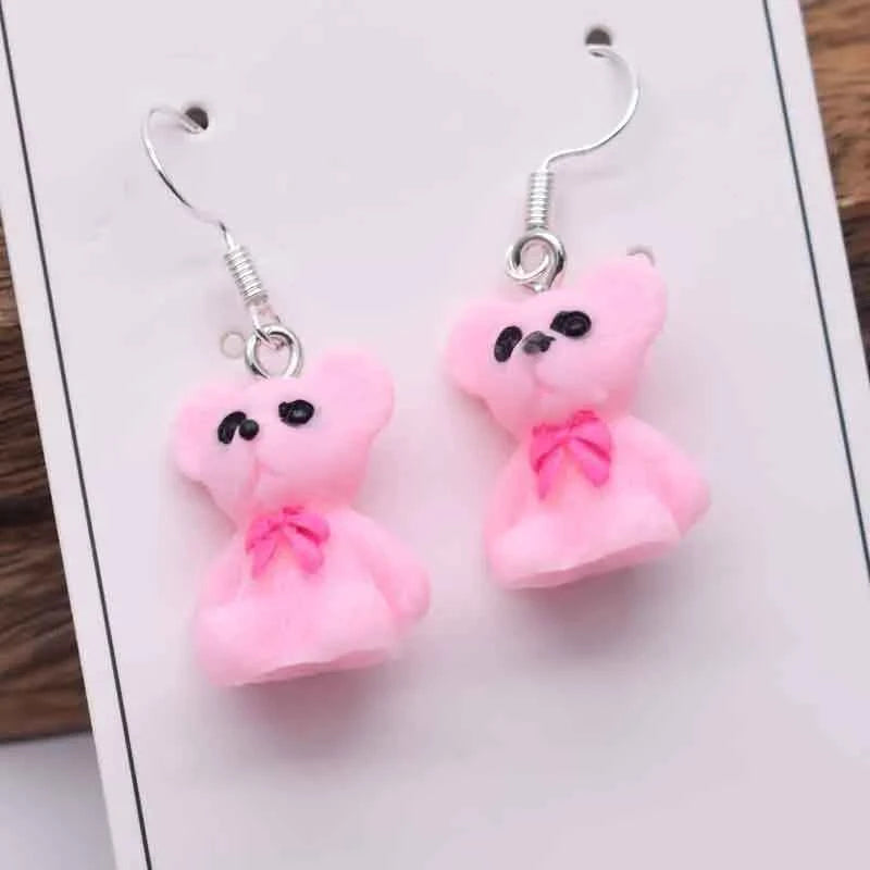 Earring For Women Resin Handmade Cartoons Animals Fruits Vegetables Kawaii Drop Earrings Funny Gifts