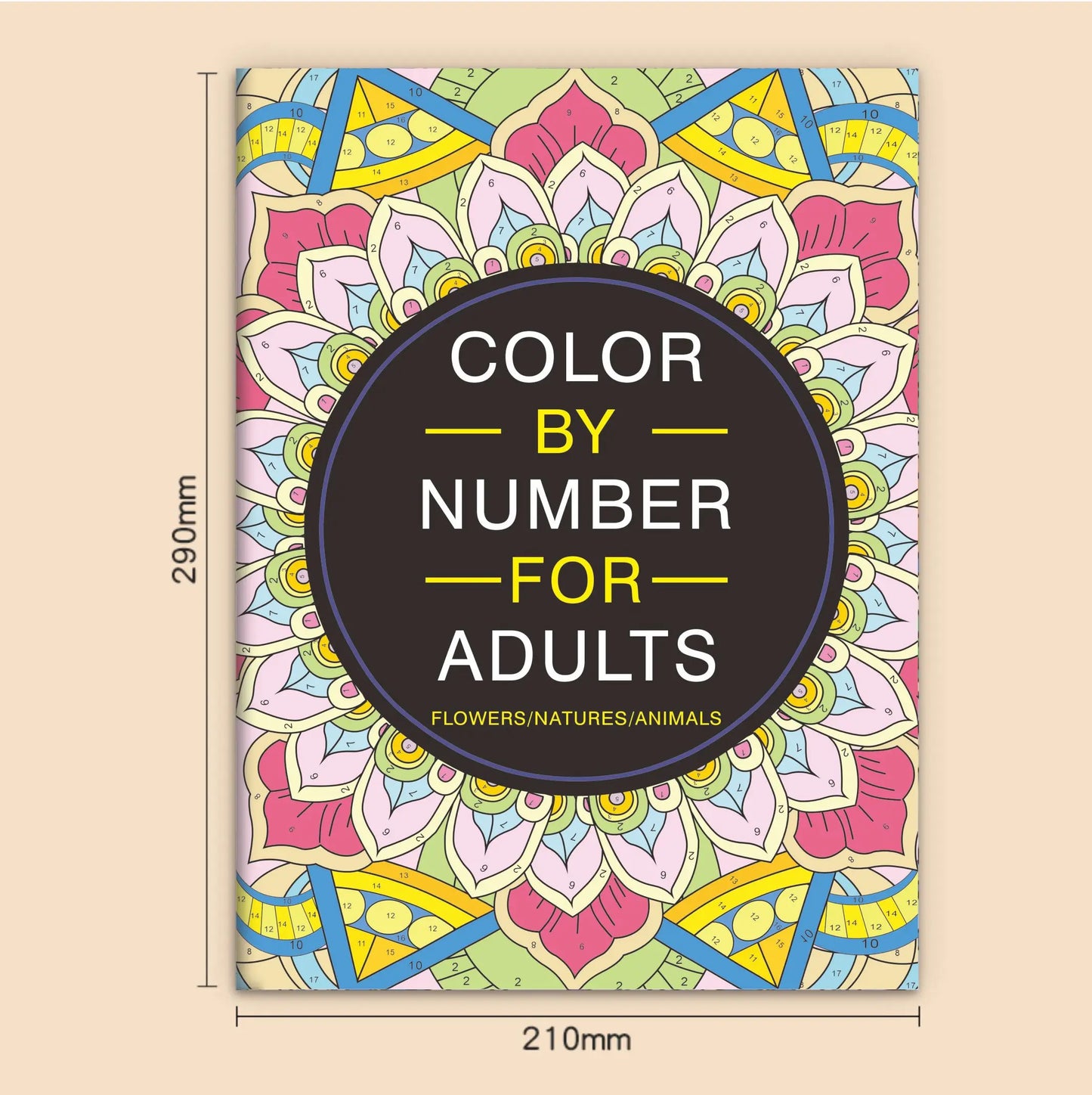 32-Page Color by Number Book for Adults – Floral, Nature & Animal Coloring