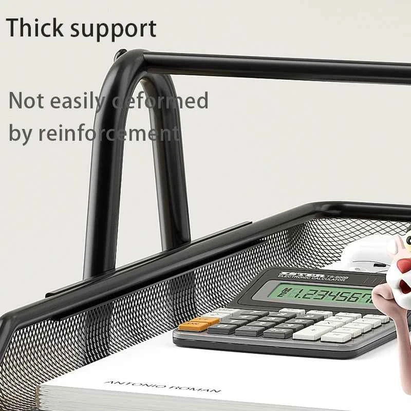 Mesh Letter Tray,Office Desk Paper Organizer with Sliding Trays for Desk Accessories, Office Supplies and File Storage, Black