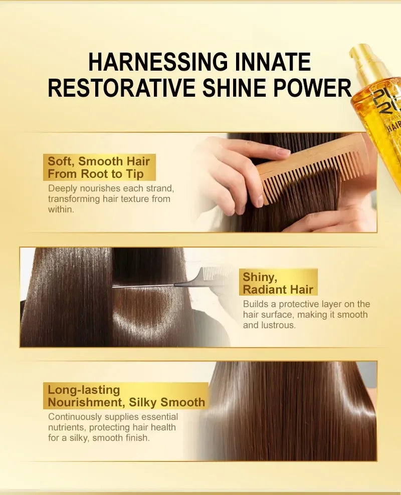 PURC Morocco Oil Nourishing Hair Oil Smoothing Shine Soft Hair Serum Repair Damaged Frizz Dry Hair Treatment Hair Care New