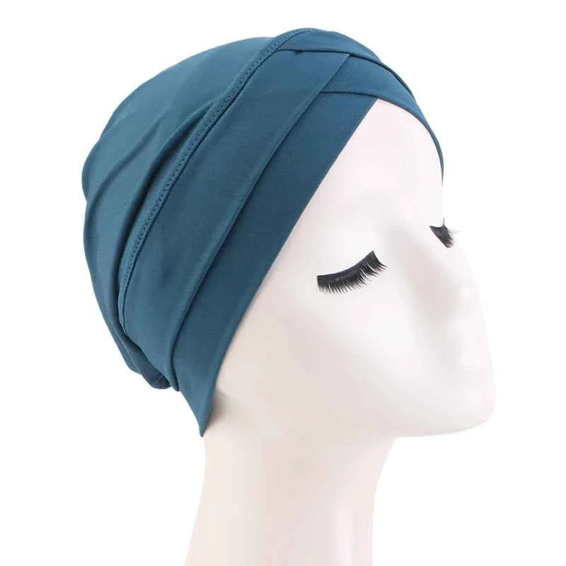 New Women cross muslim hijab inner hat Islamic UnderScarf Arab Wrap Chemo Bandana Muslim Scarf Hijab Bonnet Cap Indian Hat