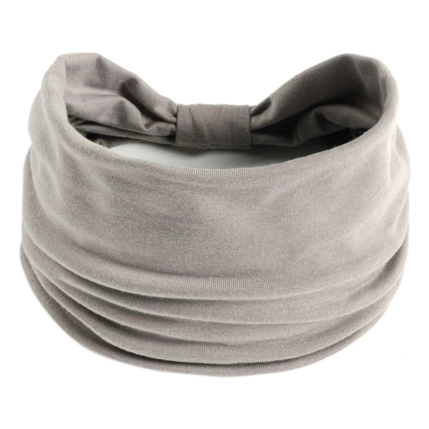 Women’s Solid Color Turban Headwrap – Soft Cotton Knot Headband Elastic Wide Hair Band for Yoga & Daily Wear