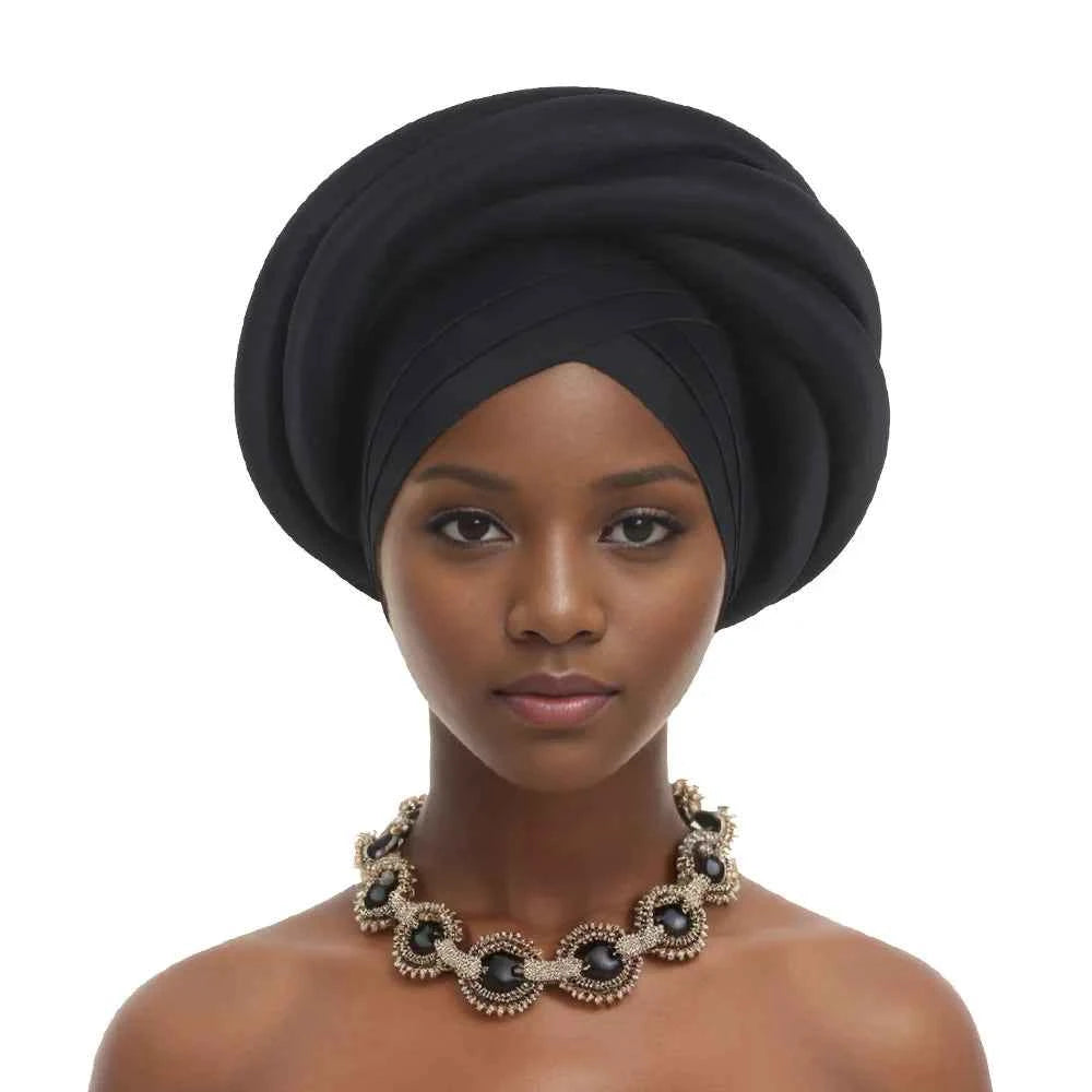 African Headtie Nigerian Auto Gele Turban Caps Female Head Wraps Already Made Wedding Geles Party Headwear Headpiece