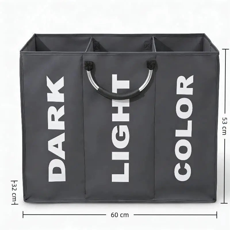 Foldable Waterproof Laundry Hamper – 1, 2 & 3 Compartment Clothes Sorter