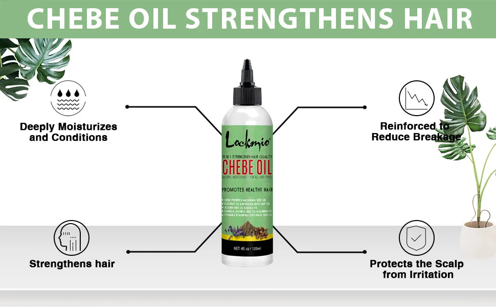 LOCKMIO Chebe Hair Oil for Scalp Soothing Nourishing Roots Hair Care Products for Men and Women Chebe Moisturizing Conditioner - NamafadStore