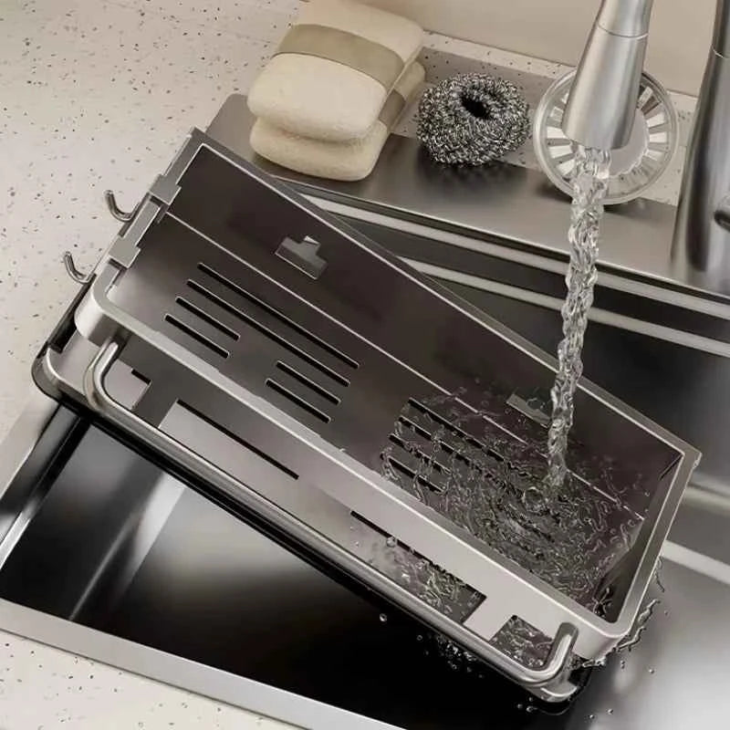 Suction Cup Storage Shelf Punch Free Wall Mounted Storage Rack Space Saving Bathroom kitchen Storage Rack Kitchen Sponge Holder