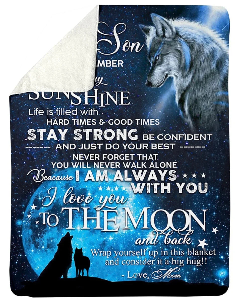 Personalized To My Son Blanket – I’ll Always Be With You, Love From Mom