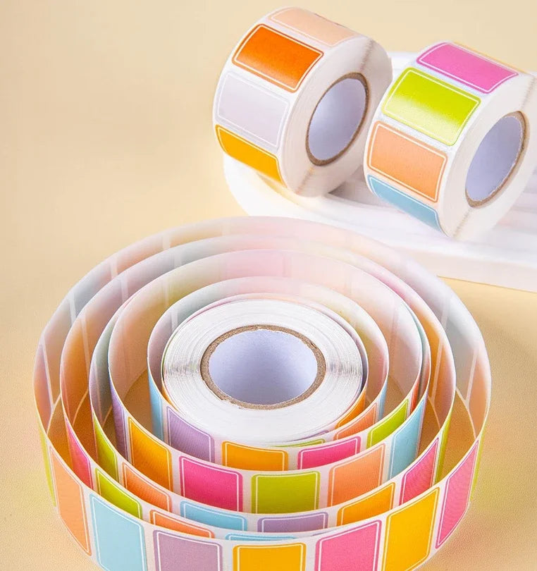 500 Color Coding Labels Stickers – Adhesive Rectangle Labels for Office & School
