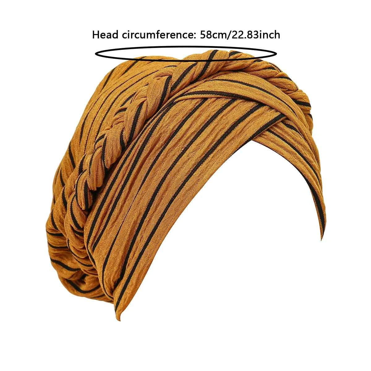 Ramadan Women Muslim Fashion Braid Turban Hijab Soft Strech Headwrap Chemo Headscarf Hair Cover Wrap Islamic Headwear