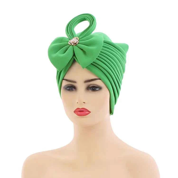 Handmade Nigerian Wedding Gele African Auto Gele Headtie Muslim Turban Cap Arab India Hat Female Head Wraps Turbante Mujer