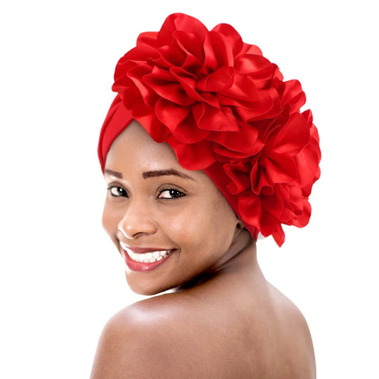 New Woman Muslim Hijab Caps With Big Flower Turban Bonnet Islamic Wrap Head Inner Cap for Hijabs Trendy Headdress - NamafadStore